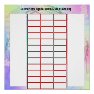 Alternatieve handtekening ontwerpgast voor bruilof perfect poster