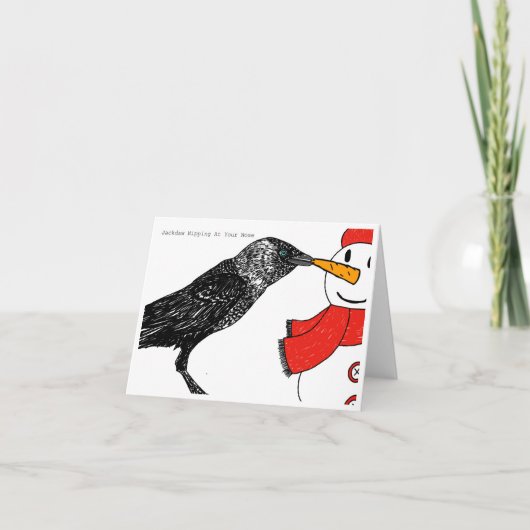 Alternatieve kerst Kaart - Jackdaw (Voorkant)