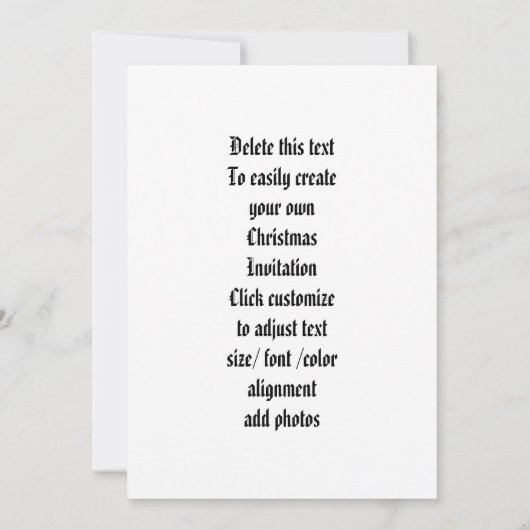 Alternatieve kerst voor de kerst van de Gothic Kaart (Achterkant)