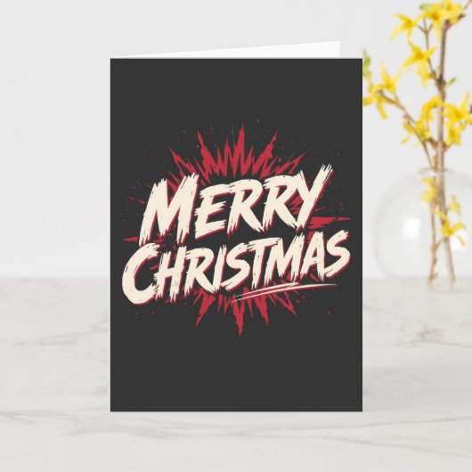 alternatieve kerstkaart kaart (Gele Bloem)