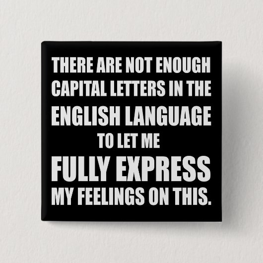 Alternatieve knop : Niet genoeg petten Vierkante Button 5,1 Cm (Voorkant)