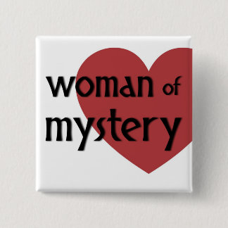 Alternatieve knop : Vrouw van Mystery Vierkante Button 5,1 Cm