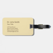 Alternatieve medische kaduceus Green Leaves Beige Bagagelabel (Achterkant horizontaal)