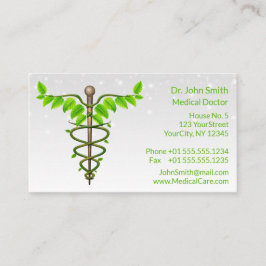 Alternatieve medische kaduceus Green leveert White Afsprakenkaartje