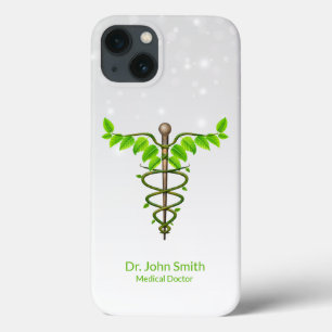 Alternatieve medische kaduceus Green leveert White Case-Mate iPhone Case