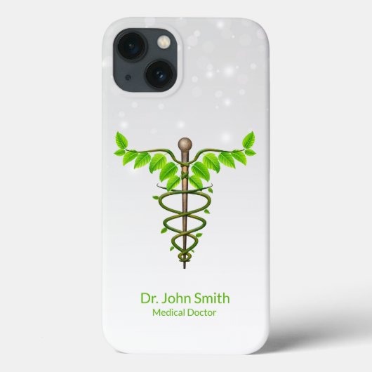 Alternatieve medische kaduceus Green leveert White Case-Mate iPhone Case (Achterkant)