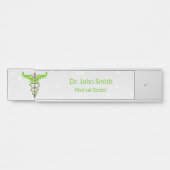 Alternatieve medische kaduceus Green leveert White Deurbordje (Voorkant)