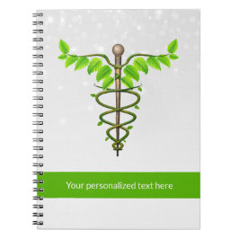 Alternatieve medische kaduceus Green leveert White Notitieboek