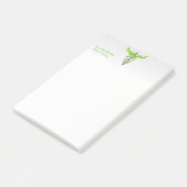 Alternatieve medische kaduceus Green leveert White Post-it® Notes (Schuin)
