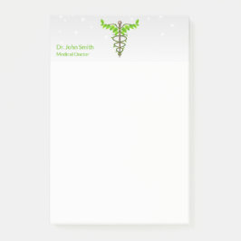 Alternatieve medische kaduceus Green leveert White Post-it® Notes