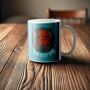 Alternatieve Octopus Kunstwerk Voeg uw Tekst Ontwe Koffiemok