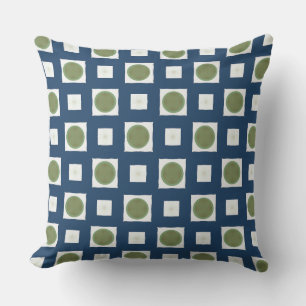 Alternatieve Olijfgroene en Navy Blue Colors Kussen