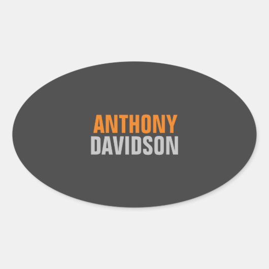 Alternatieve Perfecte Cute Grijze Oranje Vet Gedru Ovale Sticker (Voorkant)