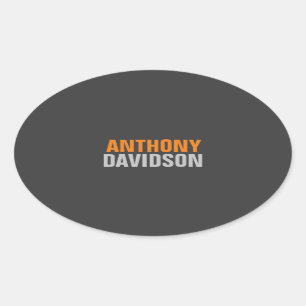Alternatieve Perfecte Cute Grijze Oranje Vetgedruk Ovale Sticker
