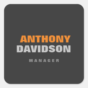 Alternatieve Perfecte Grootte Grijs Oranje Vet Tek Vierkante Sticker