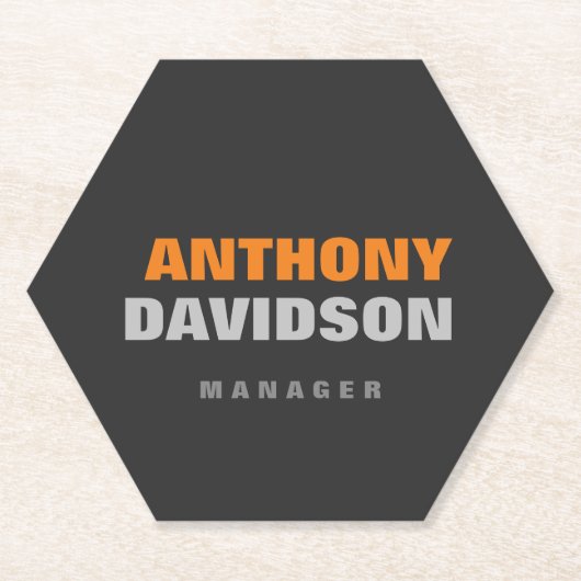 Alternatieve perfecte Oranje standaardtekst voor f Kartonnen Onderzetters (Voorkant)