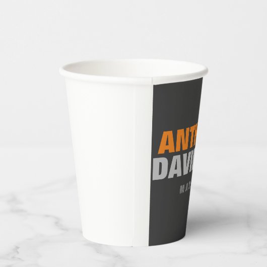 Alternatieve perfecte Oranje standaardtekst voor f Papieren Bekers (Rechts)