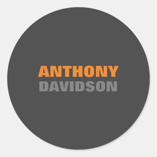 Alternatieve perfecte Oranje standaardtekst voor f Ronde Sticker (Voorkant)