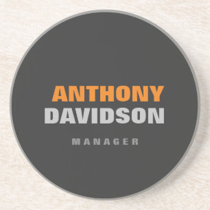 Alternatieve perfecte Oranje standaardtekst voor f Zandsteen Onderzetter