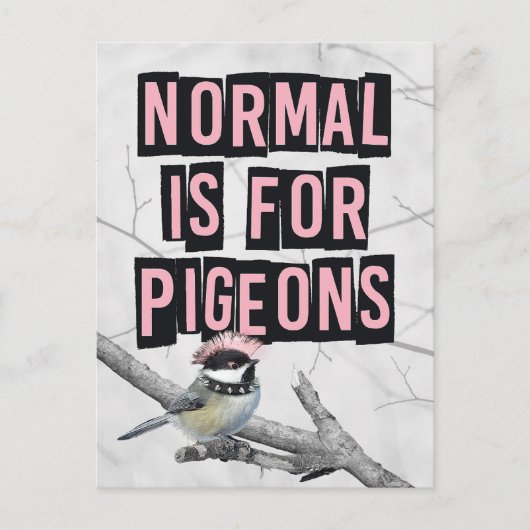 Alternatieve Punkvogel Anti Conformiteit Briefkaart (Voorkant)