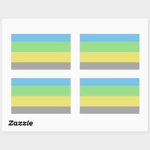 Alternatieve Regenboogvlag voor Homoseksuele Manne Rechthoekige Sticker
