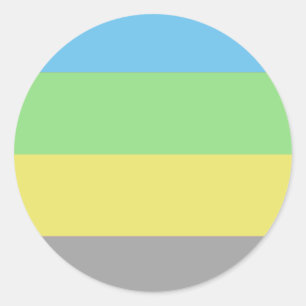 Alternatieve Regenboogvlag voor Homoseksuele Manne Ronde Sticker