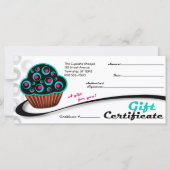 Alternatieve Retro Blauwgroen Cupcake - Cadeaubonn (Voorkant)