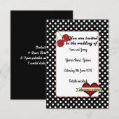 Alternatieve Rockabilly bruiloft uitnodiging (Voorkant / Achterkant)