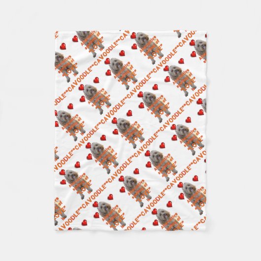 alternatieve spelling van LOVE is CAVOODLE Fleece Deken (Voorkant)