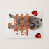 alternatieve spelling van LOVE is CAVOODLE Legpuzzel (Horizontaal)