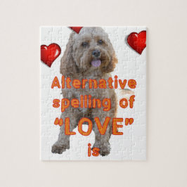 alternatieve spelling van LOVE is CAVOODLE Legpuzzel