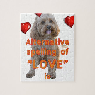 alternatieve spelling van LOVE is CAVOODLE Legpuzzel