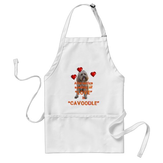 alternatieve spelling van LOVE is CAVOODLE Standaard Schort (Voorkant)