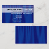 Alternatieve tafels - Blauw gordijn Visitekaartje (Voorkant / Achterkant)