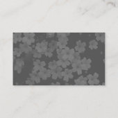 Alternatieve tafels - Bloemen - Grijs Visitekaartje (Achterkant)