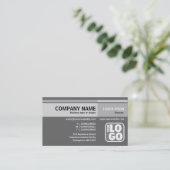 Alternatieve tafels (Logo) - Grijs Visitekaartje (Staand voorkant)