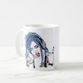 Alternatieve tatoeëerde Dreadlock Girl-Mok Koffiemok (Voorkant links)