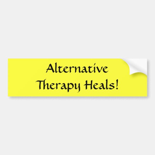 Alternatieve Therapy Heals! -Bumpersticker Bumpersticker (Voorkant)