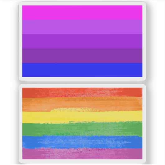 Alternatieve Transgender Pride-vlag Sticker (Voorkant)
