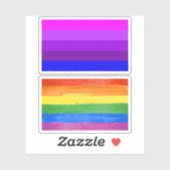 Alternatieve Transgender Pride-vlag Sticker (Vel)