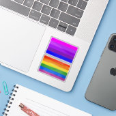 Alternatieve Transgender Pride-vlag Sticker (Laptop met iPhone)