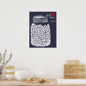 Alternatieve trouwgastenboek mason chalk 150 poster (Keuken)