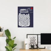 Alternatieve trouwgastenboek mason chalk 150 poster (Thuiskantoor)