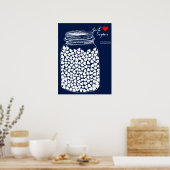 Alternatieve trouwgastenboek mason chalk 150 poster (Keuken)