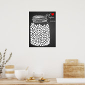 Alternatieve trouwgastenboek mason chalk 150 poster (Keuken)