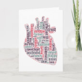 Alternatieve valentijn anatomisch hart kaart (Voorkant)