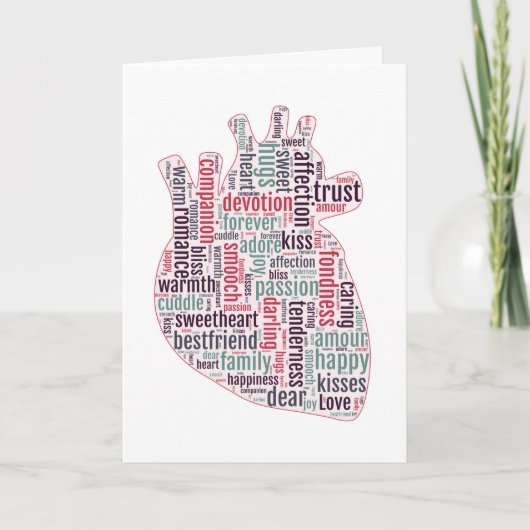 Alternatieve valentijn anatomisch hart kaart (Voorkant)