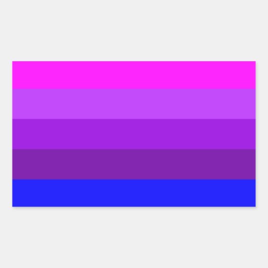 Alternatieve vlag met transgendervoorkeur rechthoekige sticker (Voorkant)