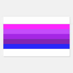 Alternatieve vlag met transgendervoorkeur rechthoekige sticker