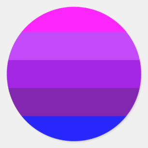 Alternatieve vlag met transgendervoorkeur ronde sticker